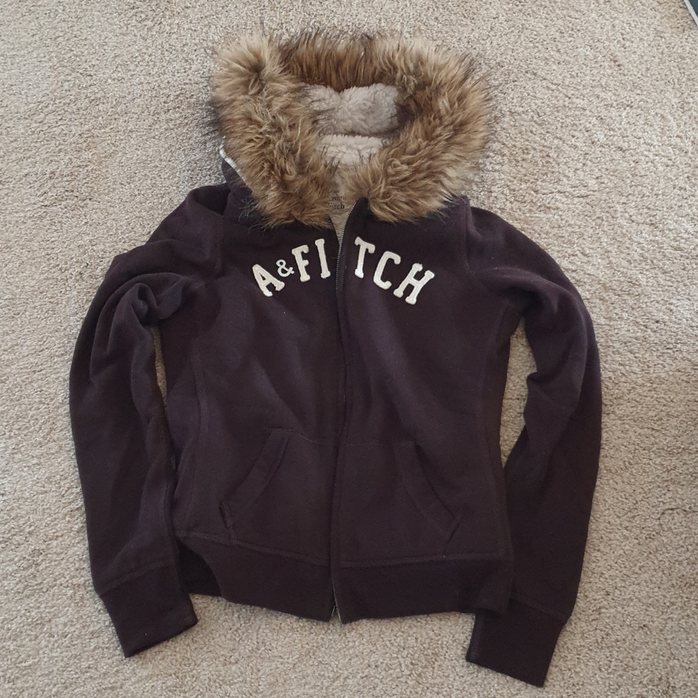 NWT Women's A&F sherpa lined hoodie sz medium